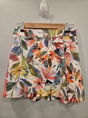 Ripskirt Hawaii Wildflower Watercolor Wrap Mini Skirt Extra Small
